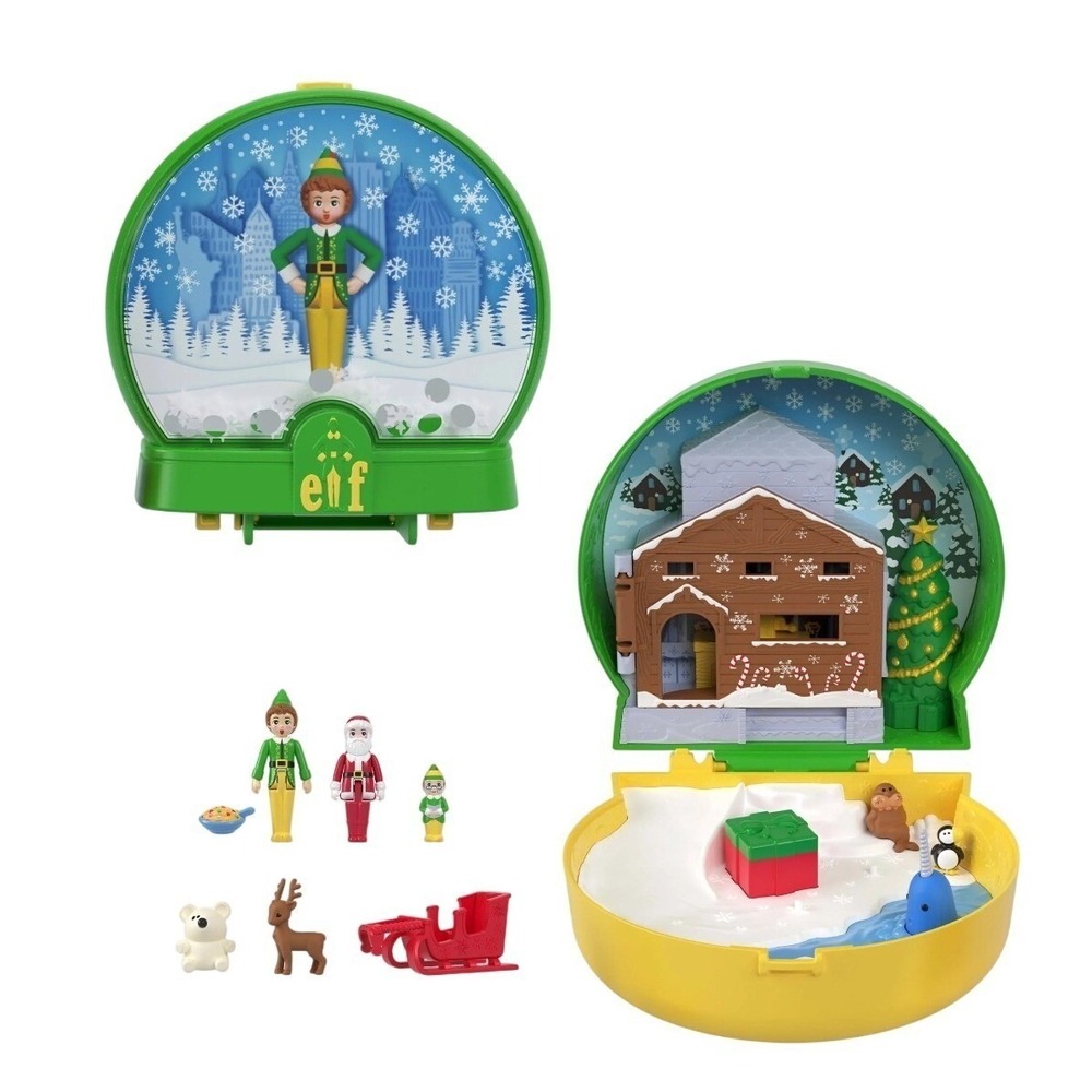 Polly Pocket Elf Movie Compact Playset‎ Holiday Theme Collaboration Christmas